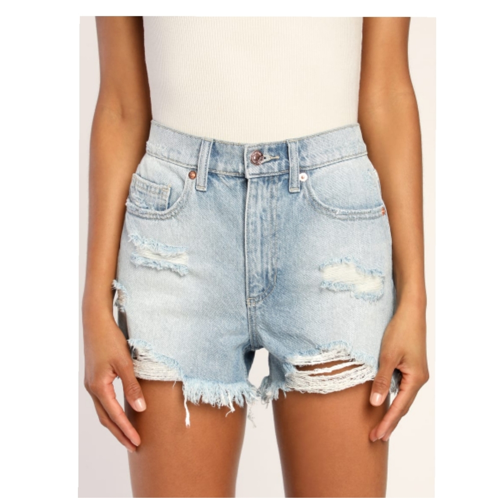 Lulu's Sneak Peek Stay Cool High Rise Shorts